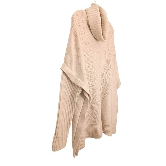Simply Vera Wang Sweater Plus XXL Beige Chunky Cableknit LAGENLOOK Cowl Relaxed - Picture 6 of 16